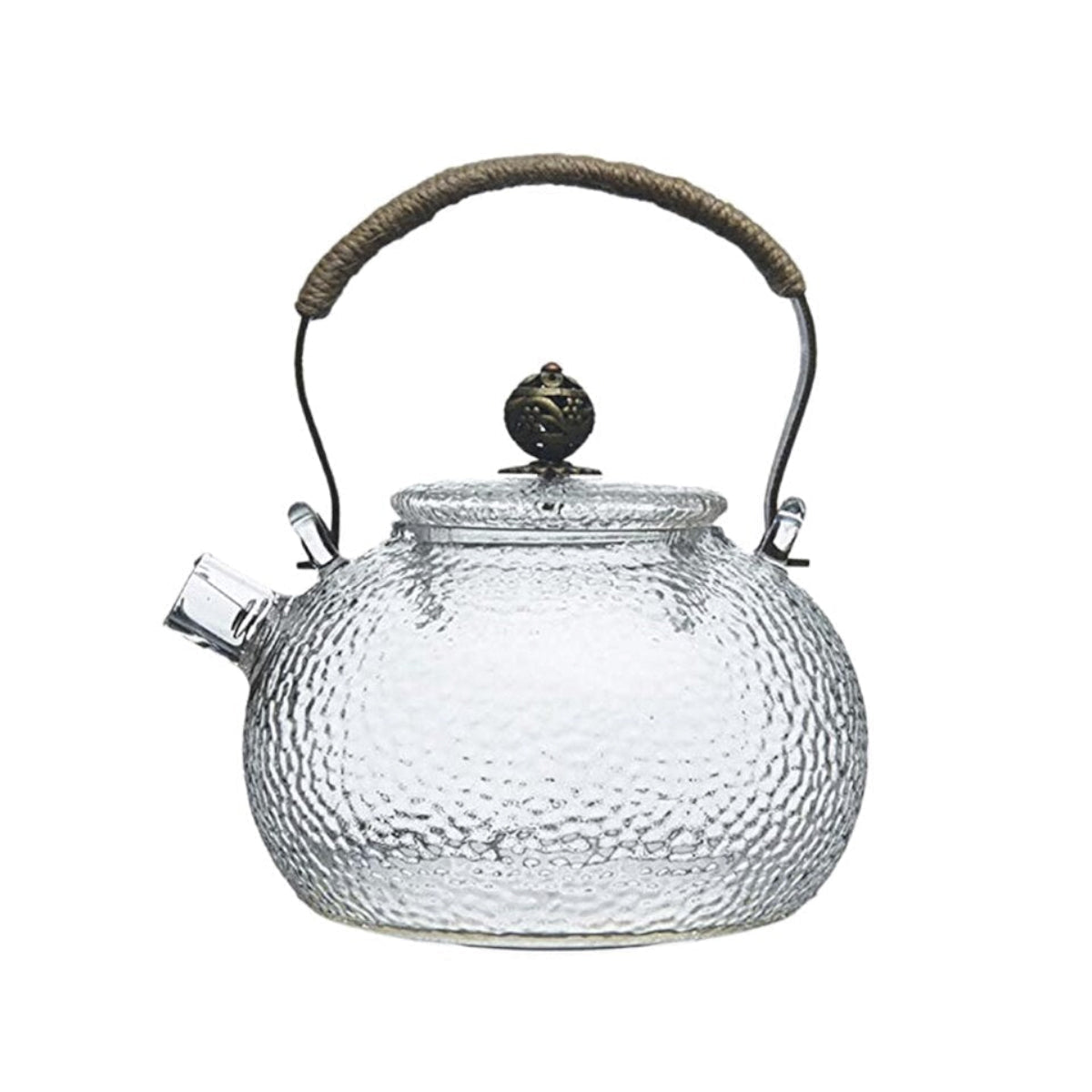 Classic Glass Teapot With Copper Handle