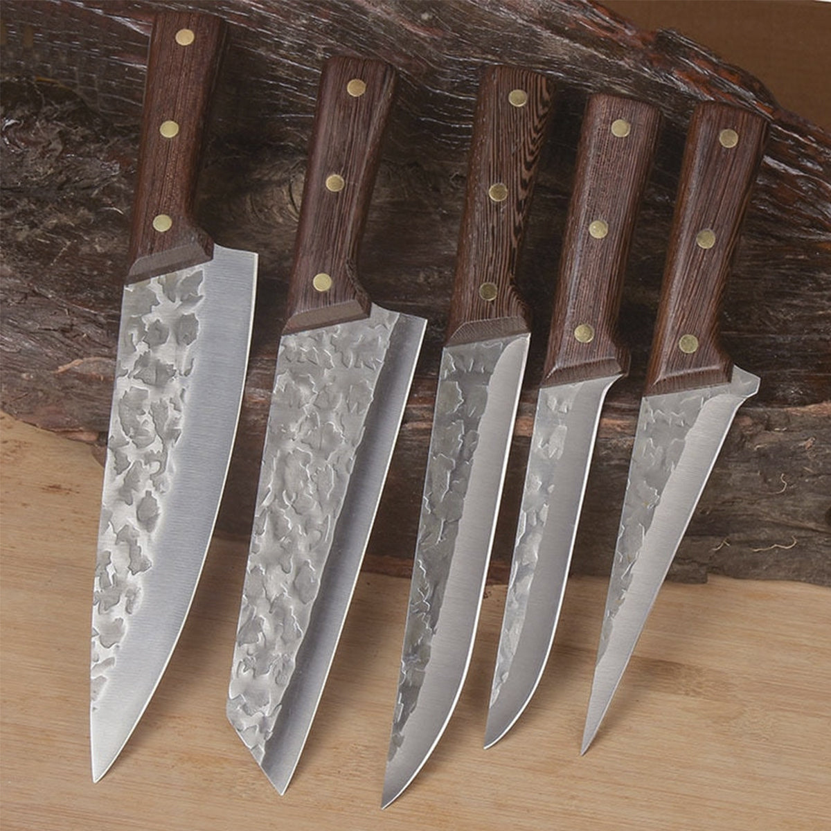 Hand-forged 5pcs Boning Knives Set