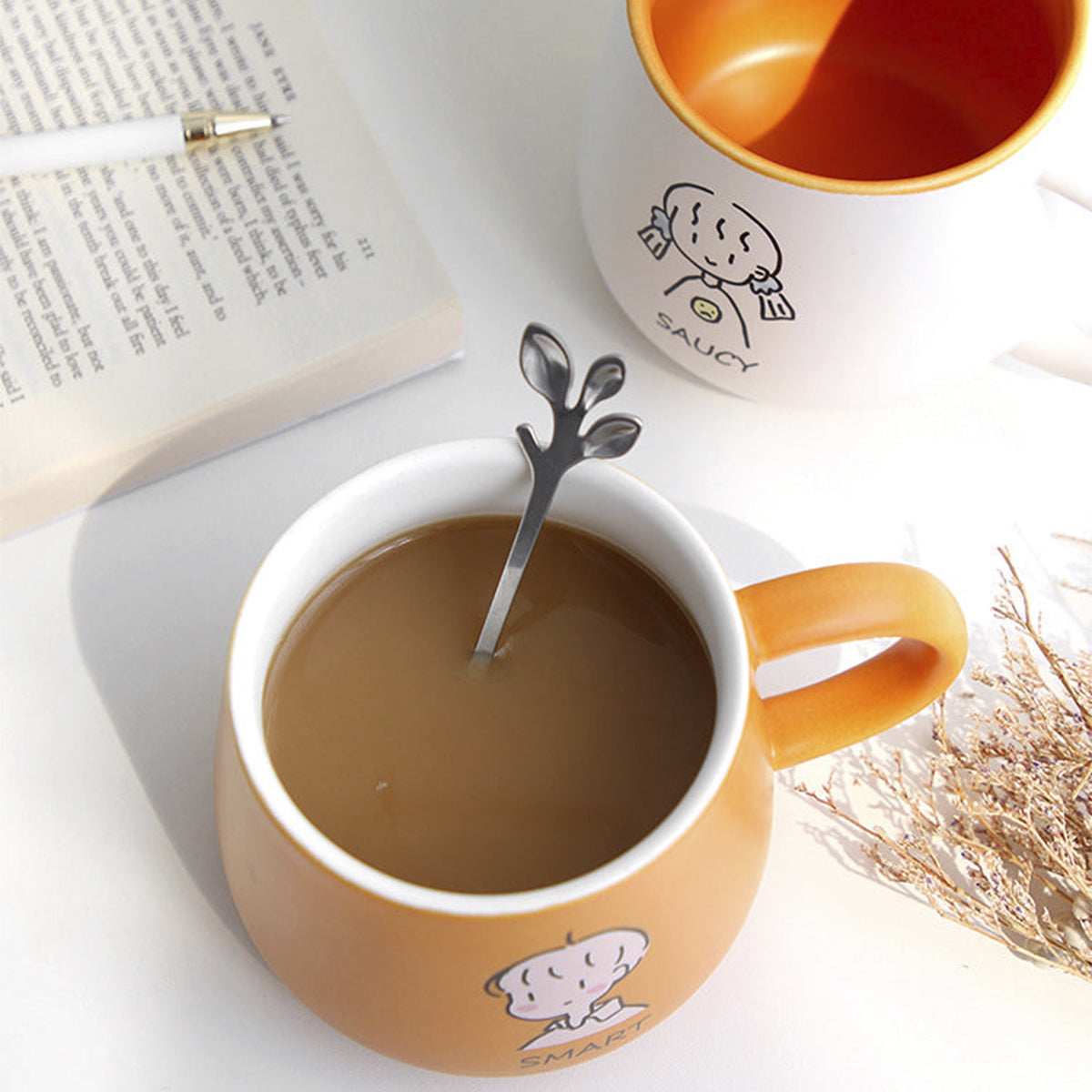 Ceramic Mug With Spoon