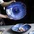 Blue Glazed Ceramic Salad Plate