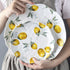 Creative Lemon-Printed Ceramic Dinner Plate