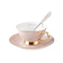 Rose With Gold Marble Tea Cup