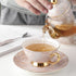 Rose With Gold Marble Tea Cup