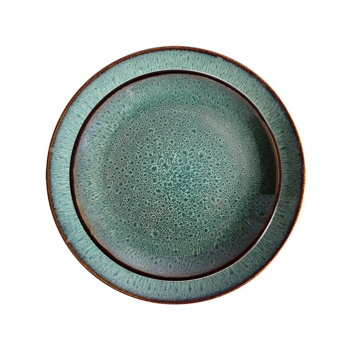 Malachite Green Ceramic Dinner Plate