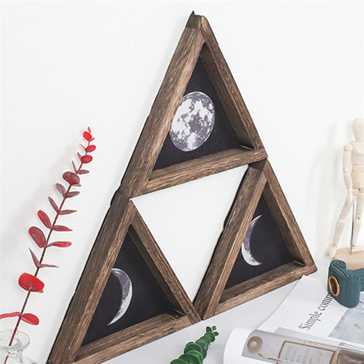 Triangle Moon Phases Frame 3pcs