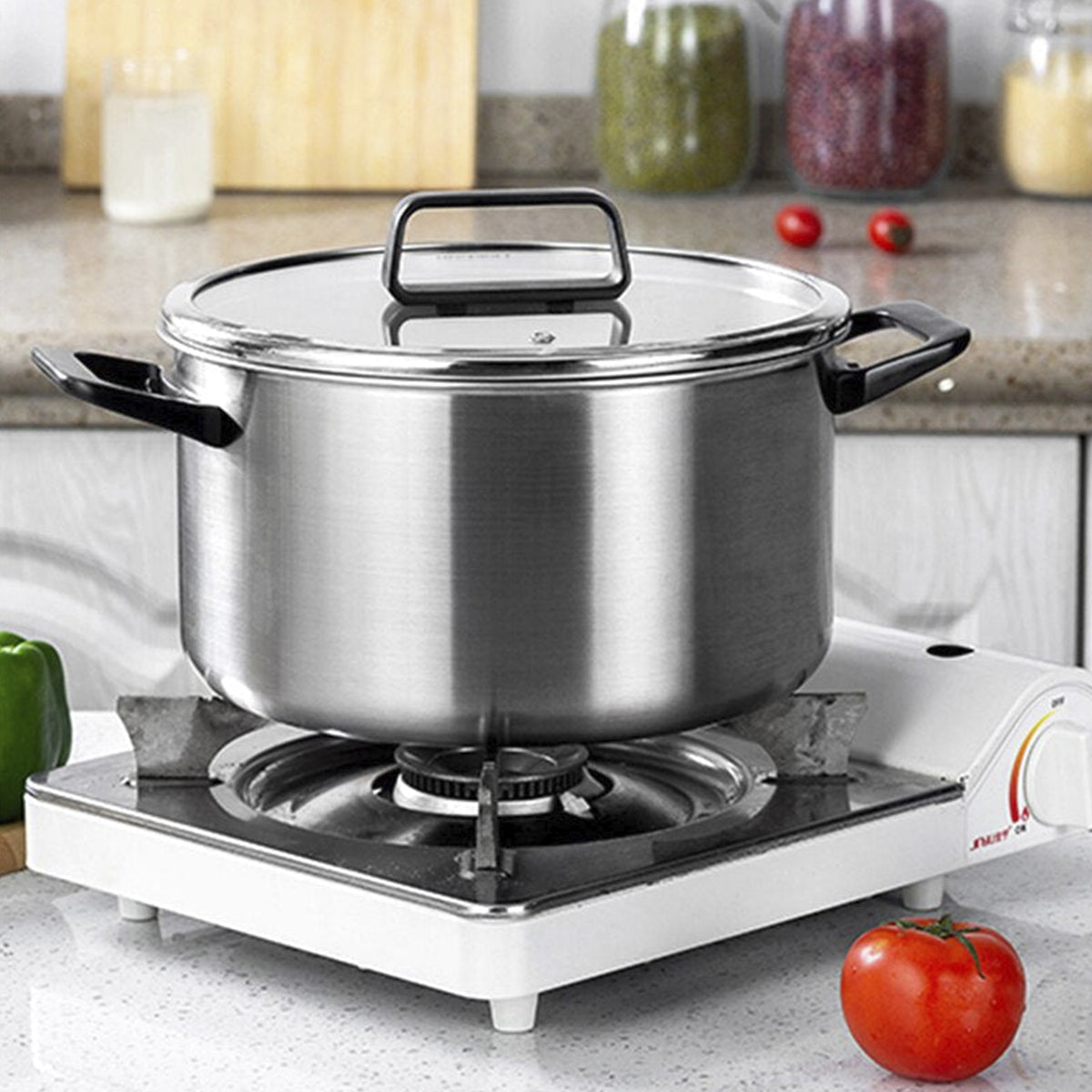 Stainless Steel Double Ear Soup Pan