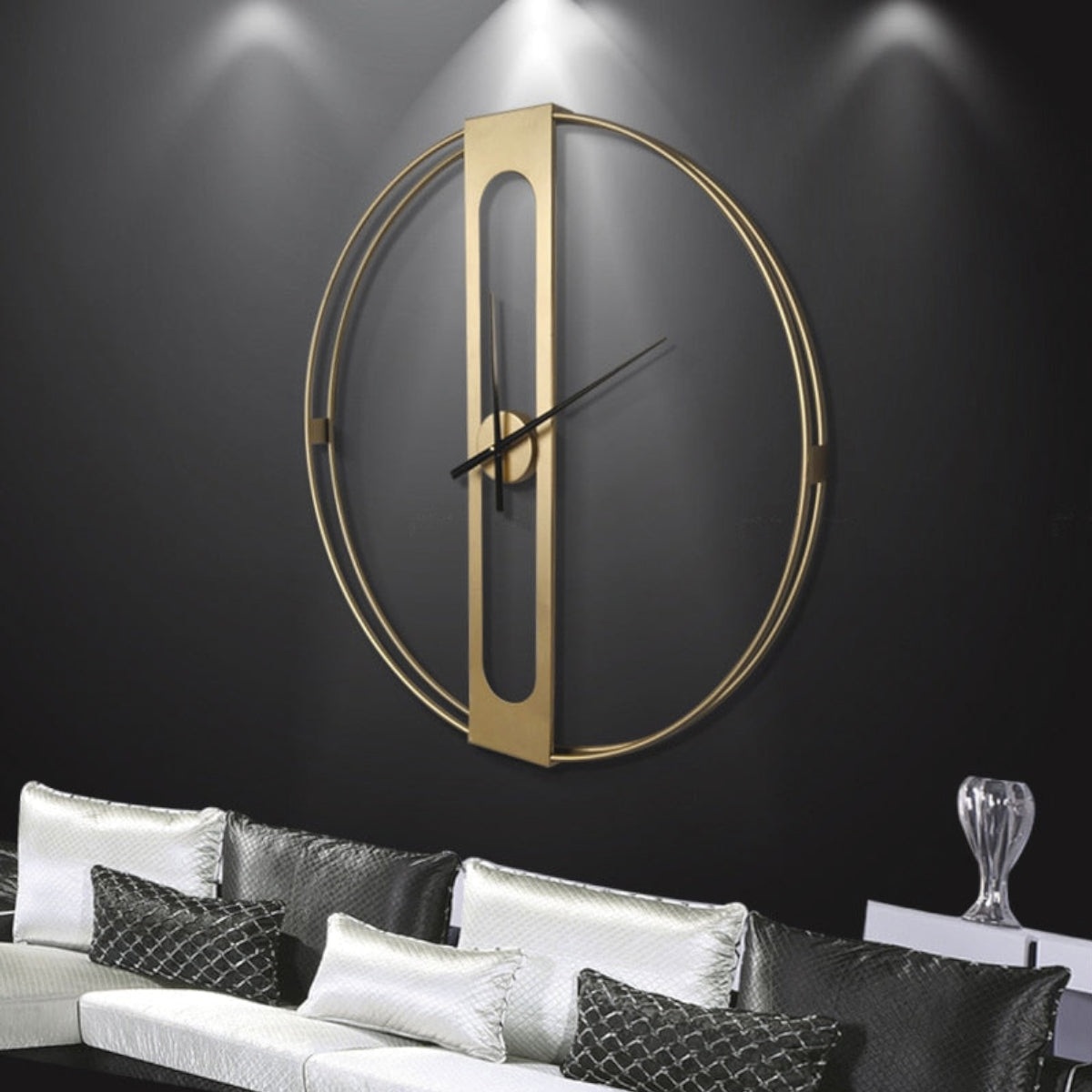 Large Golden Wall Clock