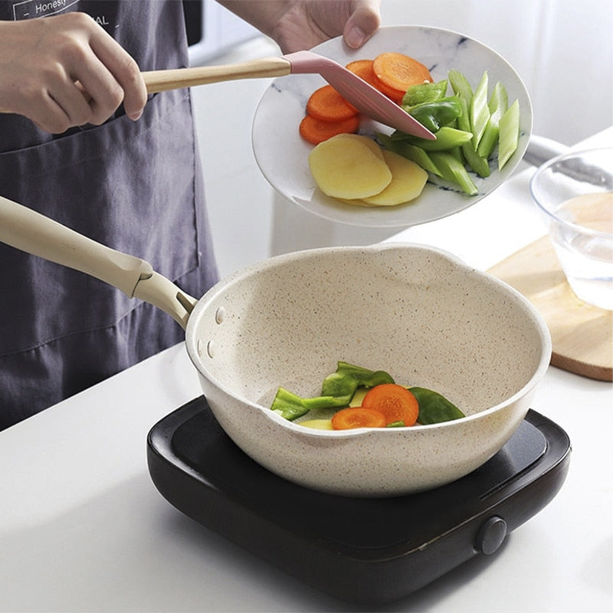 Granite Coated Deep Frying Pan