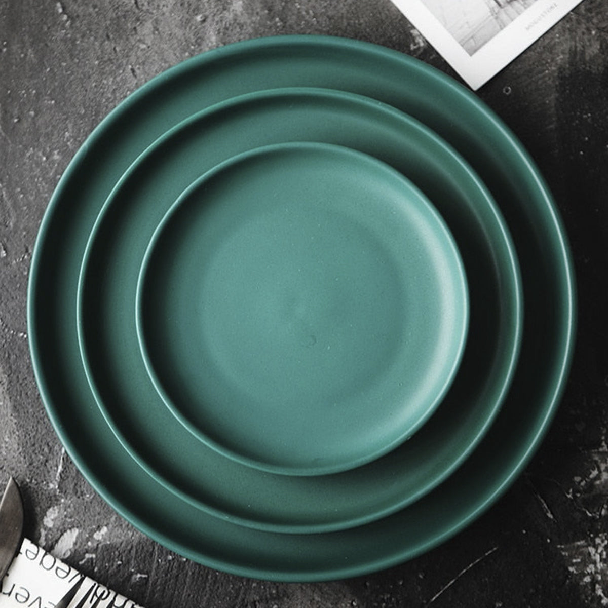 Matte Ceramic Green Plate