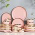 Gilt Rim Pink Dinnerware Set