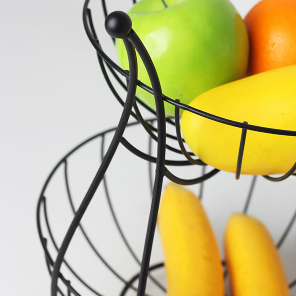 Steel Wire 2-Tier Fruit Basket