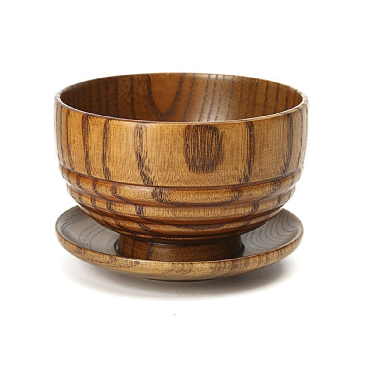 Natural Wood Round Dessert Plate