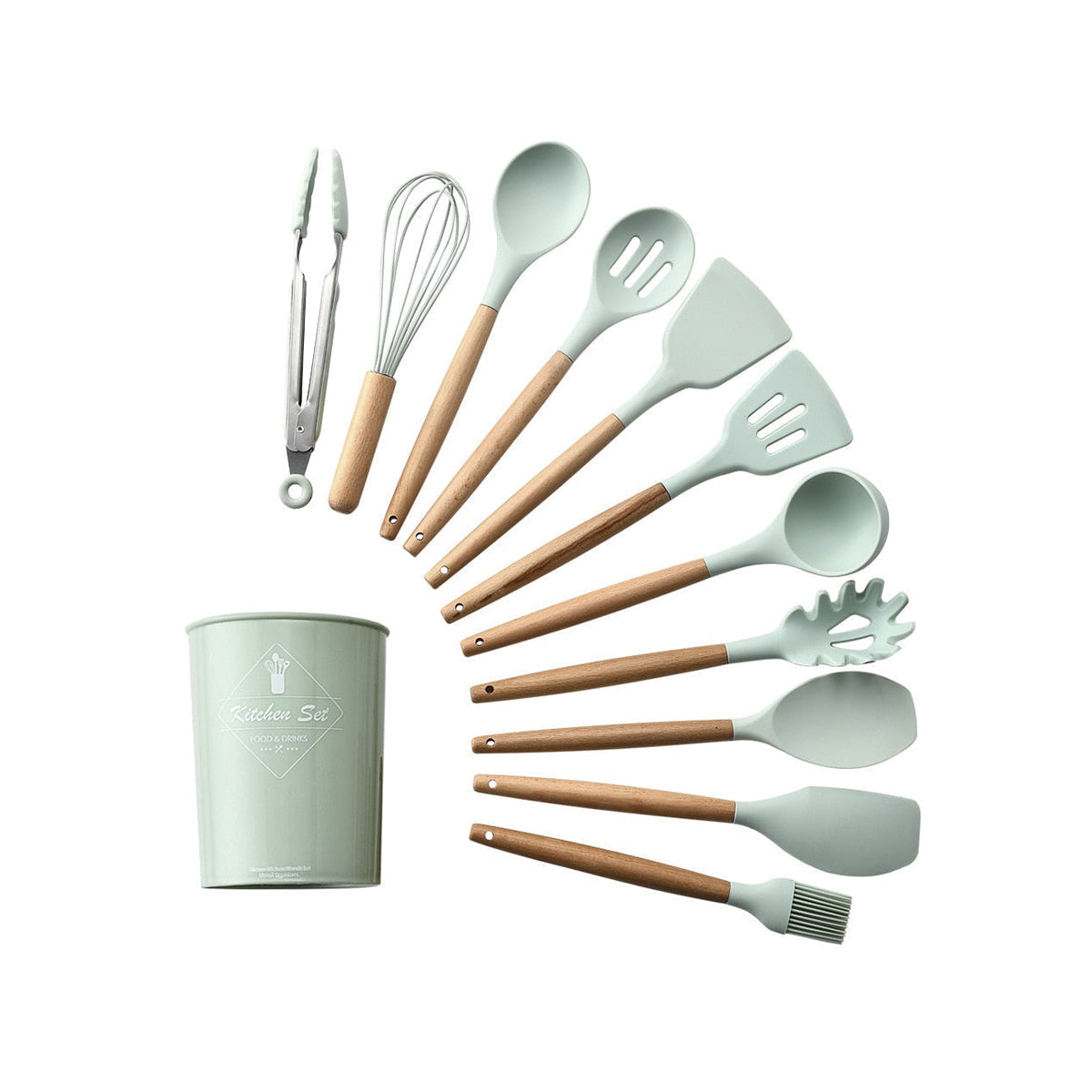 Silicone-Wood Cooking Tools