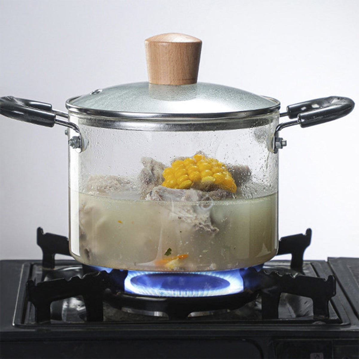 Transparent Tempered Glass Soup Pot