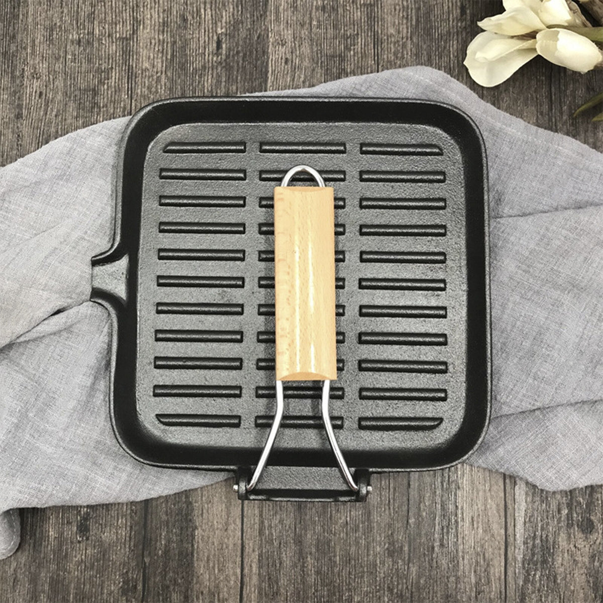 Cast Iron Foldable Grill Pan