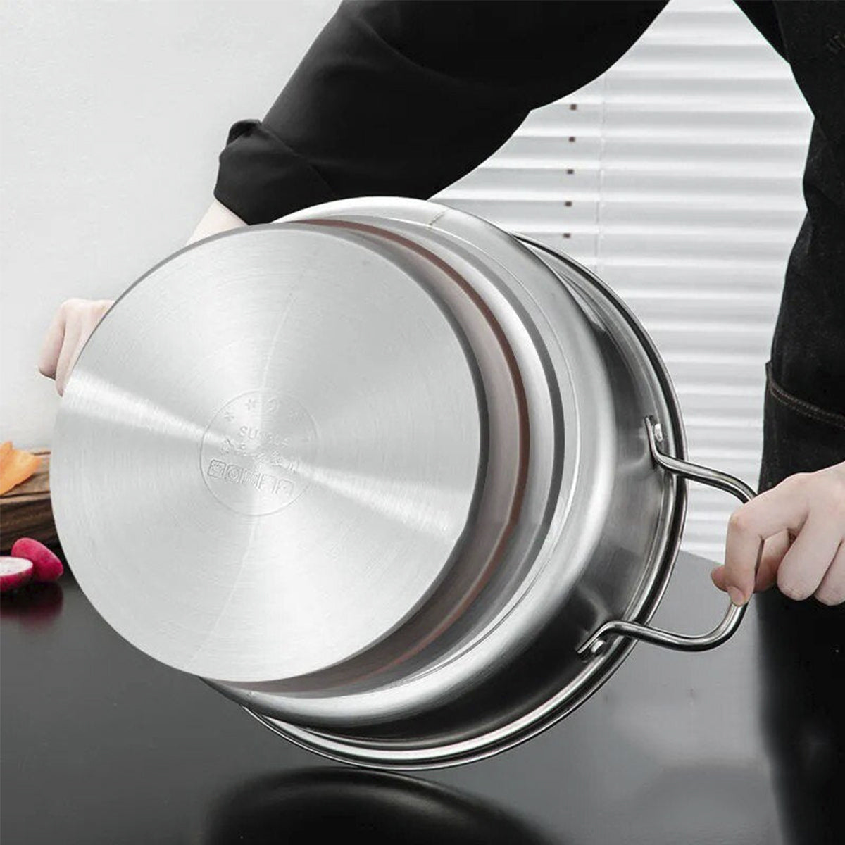 Stainless Steel 2-Flavors Soup Pot