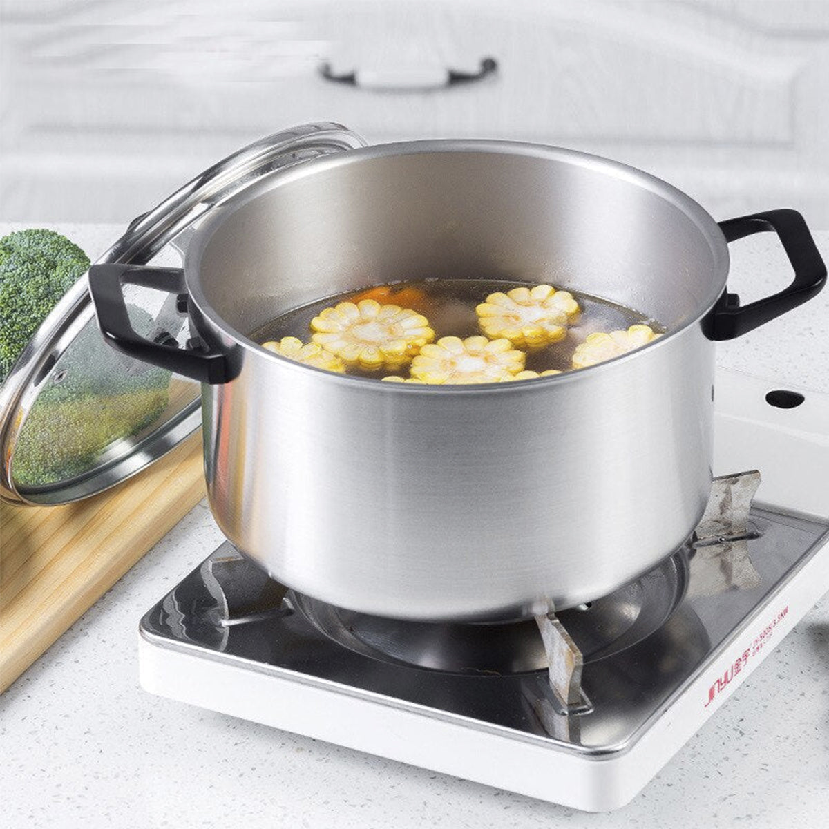 Stainless Steel Double Ear Soup Pan