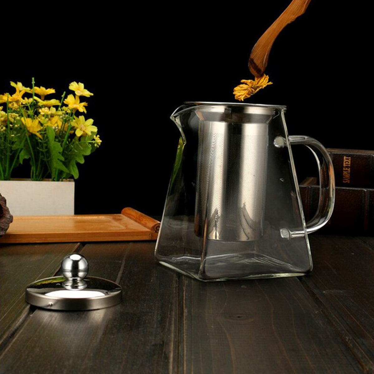 Glass Teapot With Infuser Filter