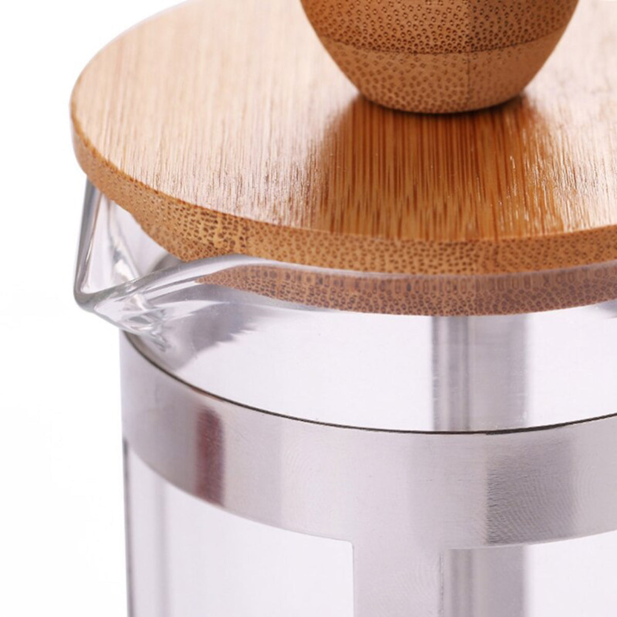 Bamboo Cover And Handle French Press