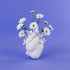 White Heart Ceramic Vase