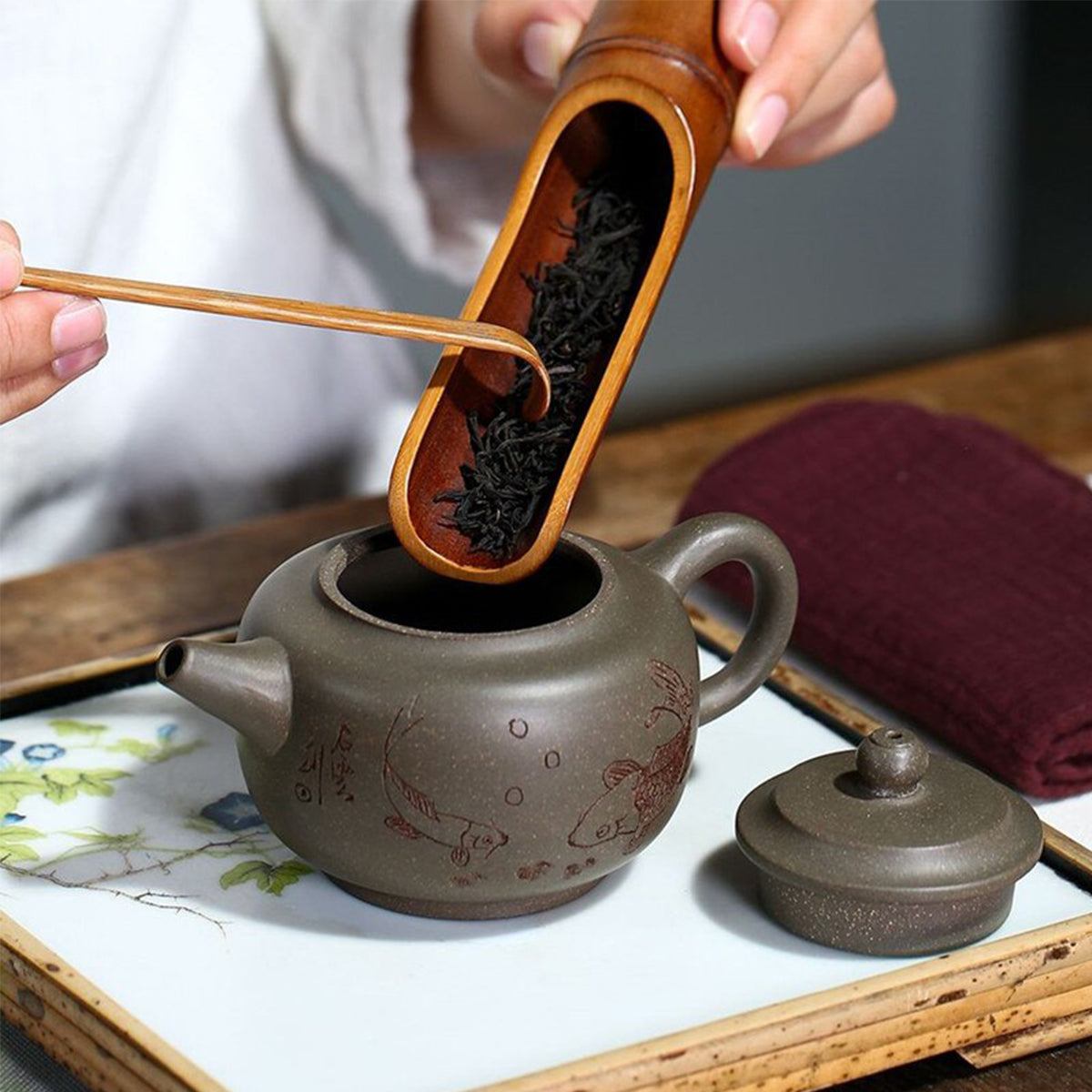 Handmade Purple Clay Teapot