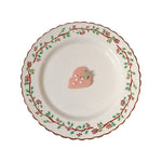 Wavy-Flower Ceramic Desert Plate