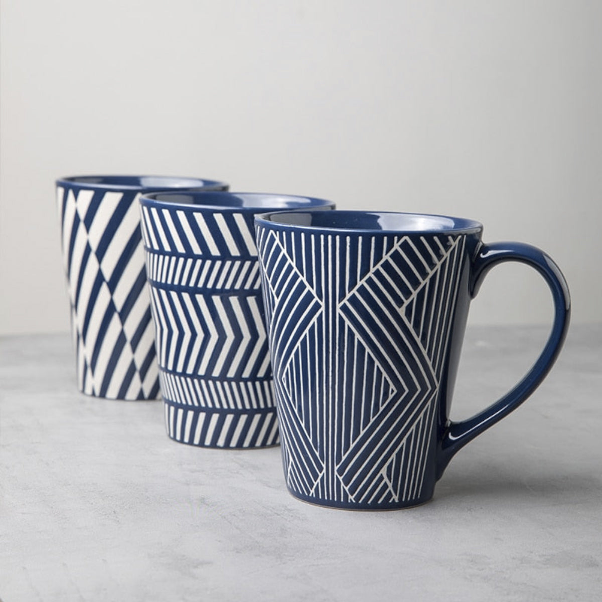 Creative Blue Glazed Ceramic Mug