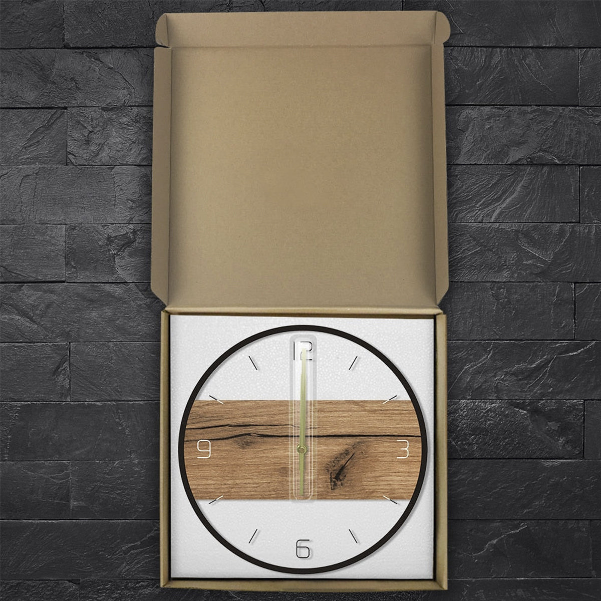 Old Wood Texture Acrylic Wall Clock