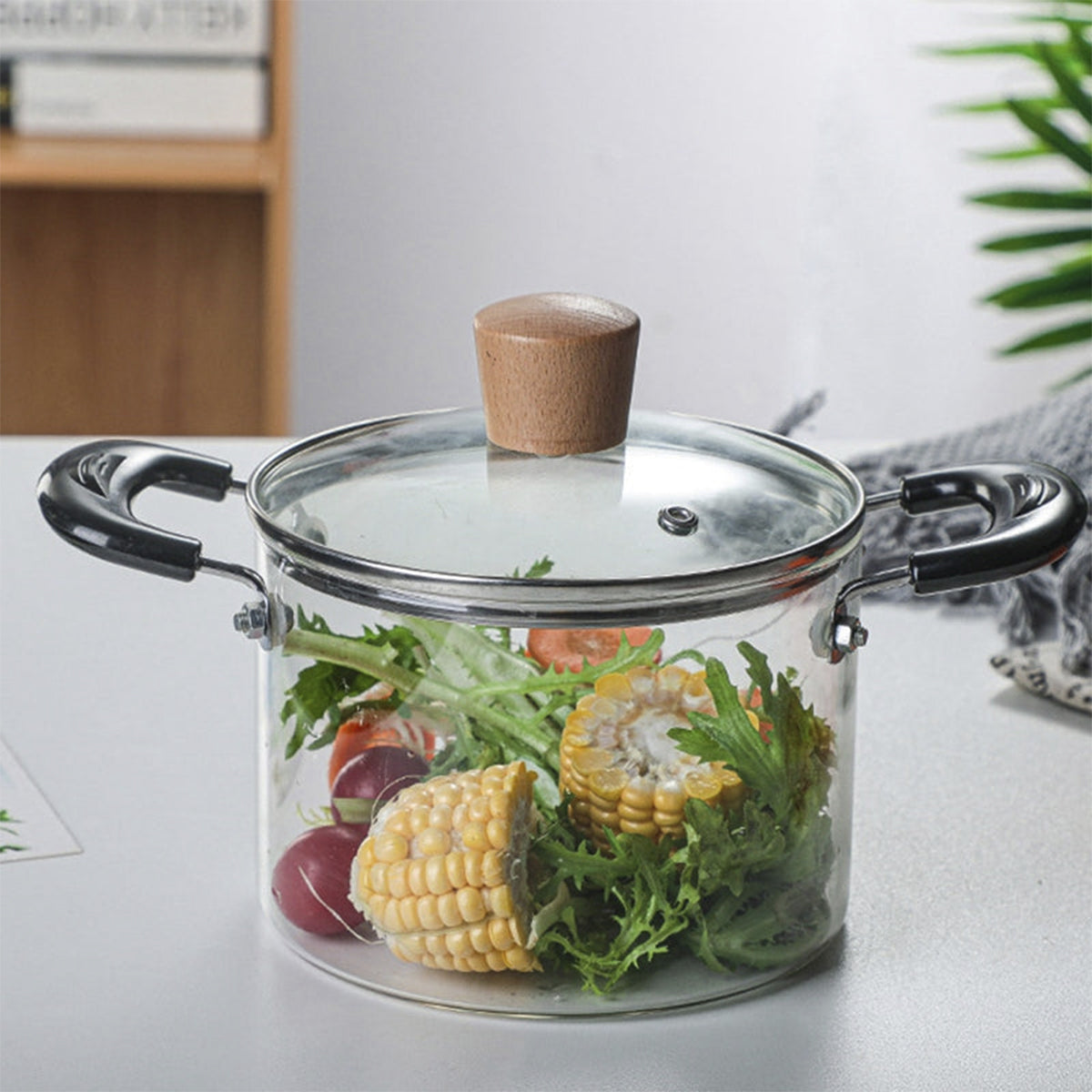 Transparent Tempered Glass Soup Pot