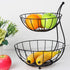 Steel Wire 2-Tier Fruit Basket