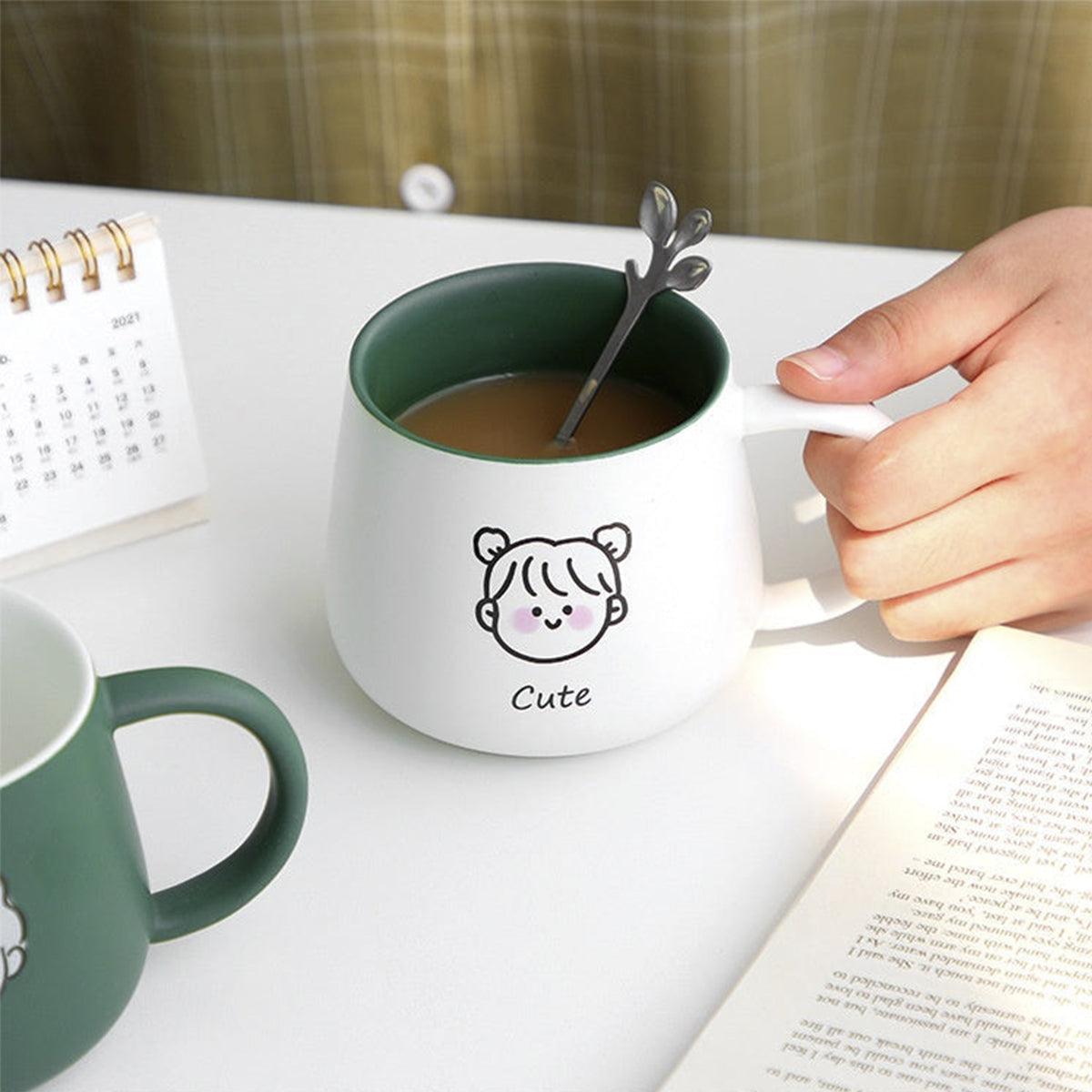 Ceramic Mug With Spoon