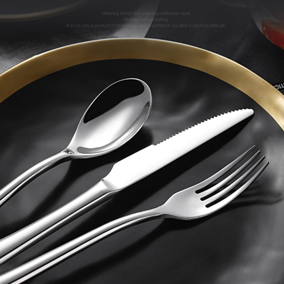 Polished Stainless Steel Flatware Set