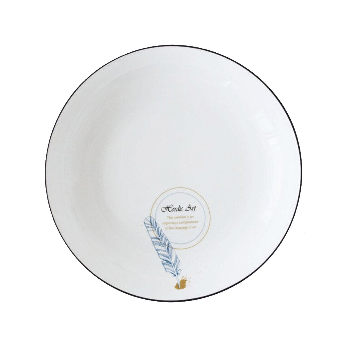 Acrylyc Printed Ceramic Dessert Plate