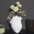 White Heart Ceramic Vase