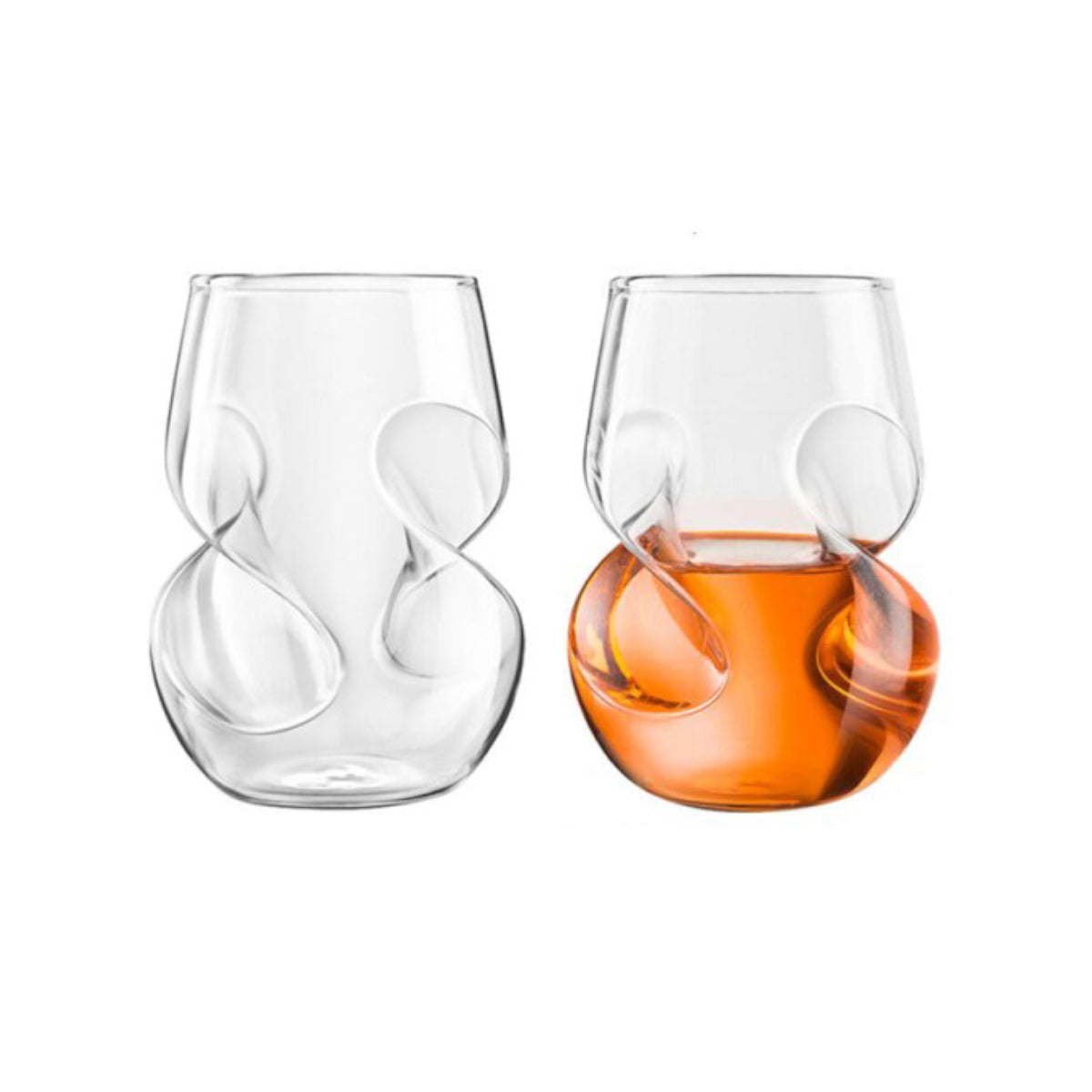 Twisted Body Whiskey Glass