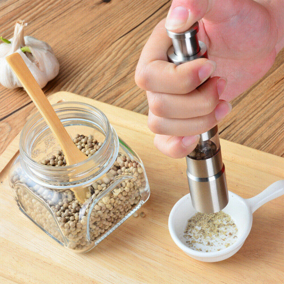 Stainless Steel Thumb Push Mill