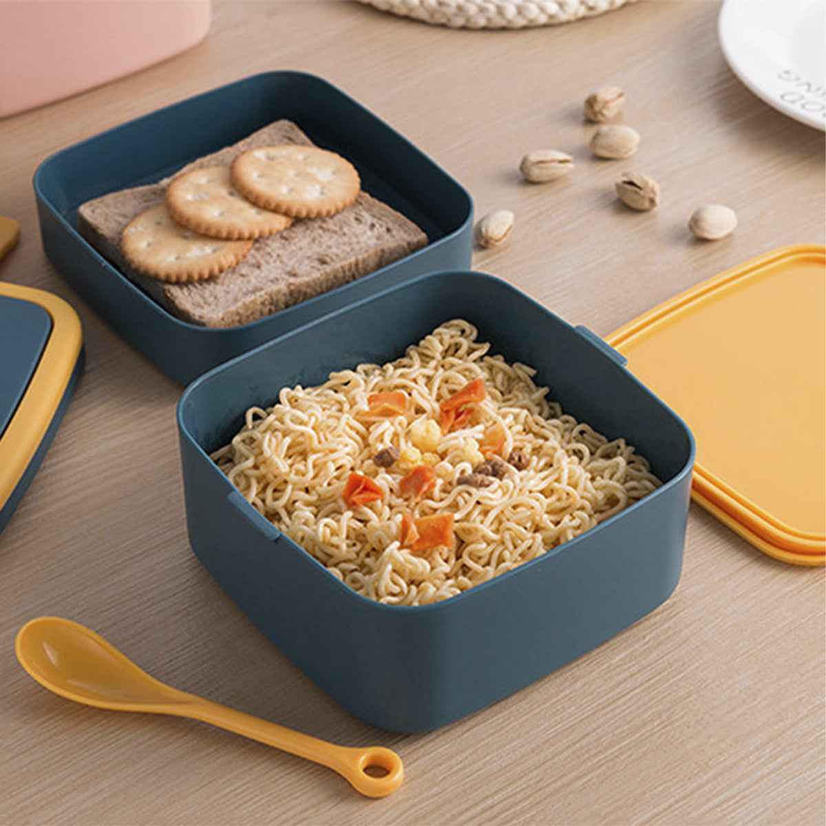 Portable 2 Layer Food Container