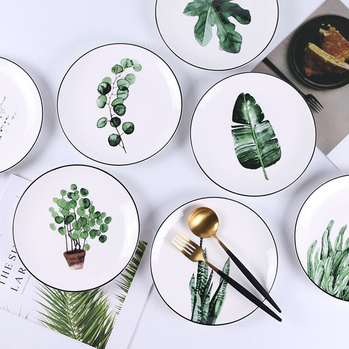 Nature Painted Ceramic Plate