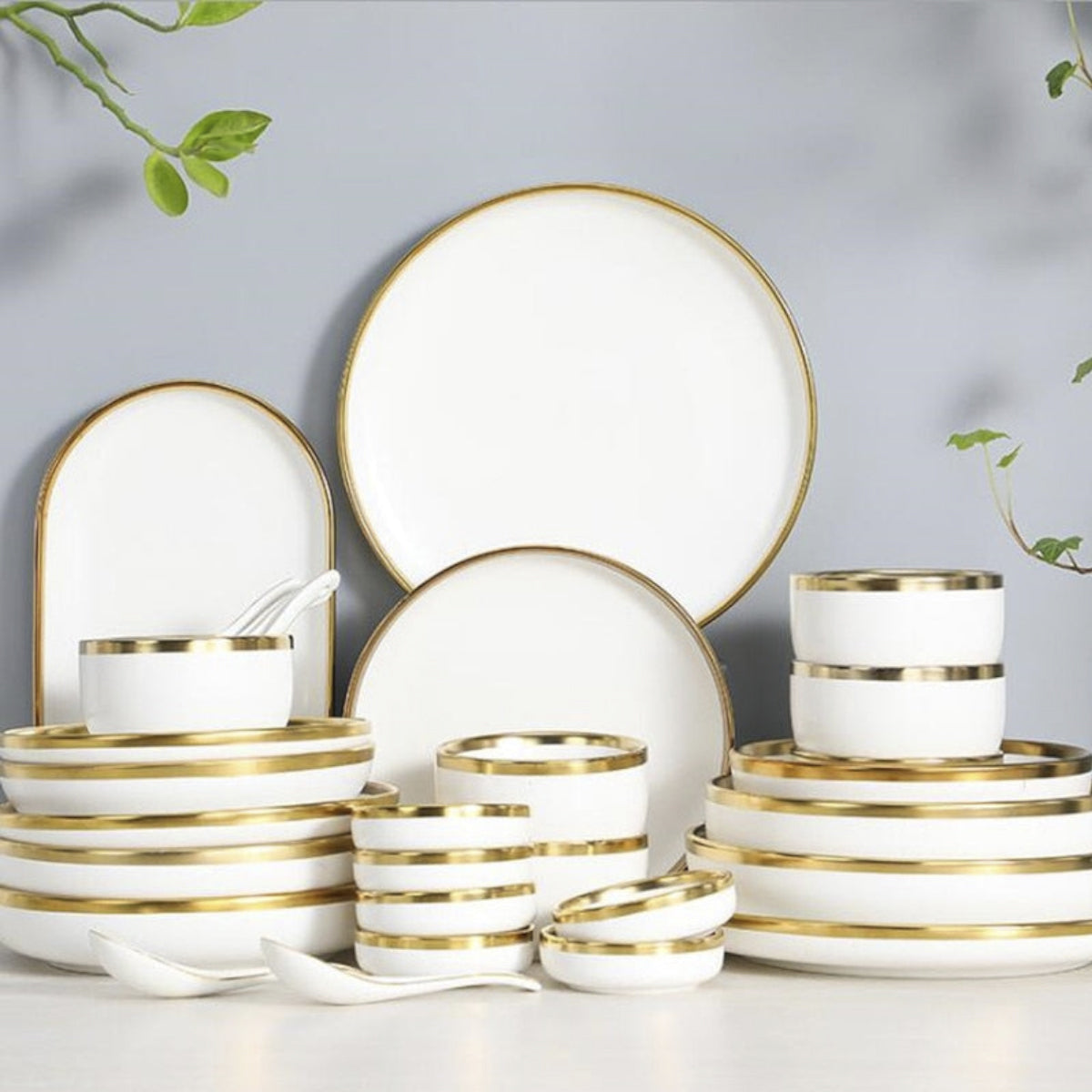 White Porcelain Dinnerware Set