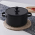 Black Enameled Ceramic Soup Pots