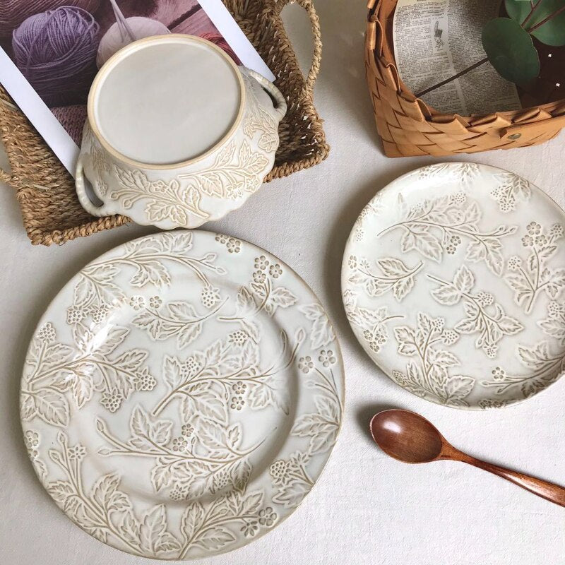 Vintage Food Wedding Plate Set